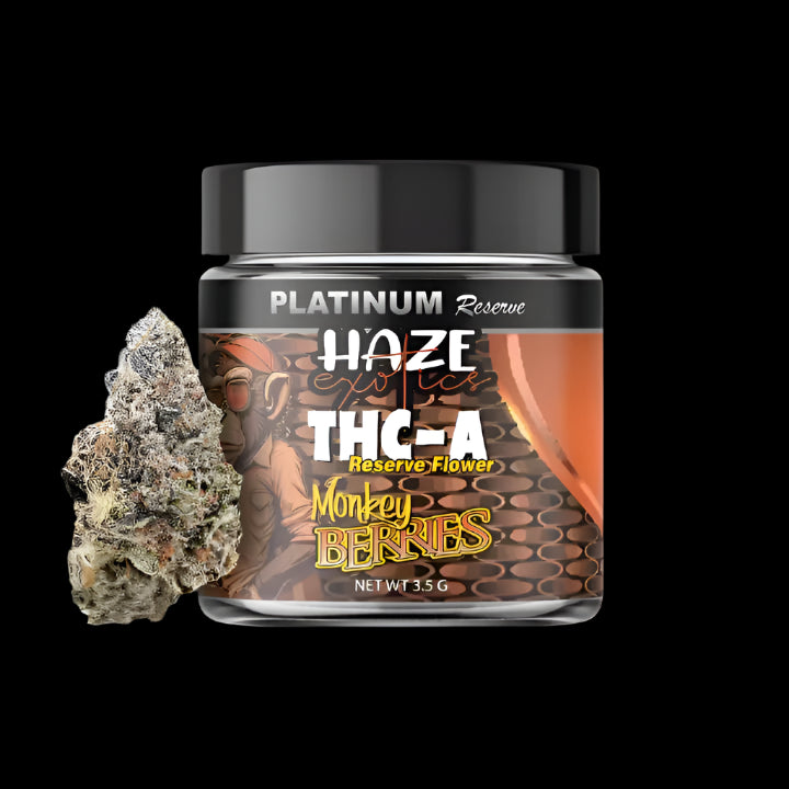 THC-A Flower / Platinum / Monkey Berries / 3.5g