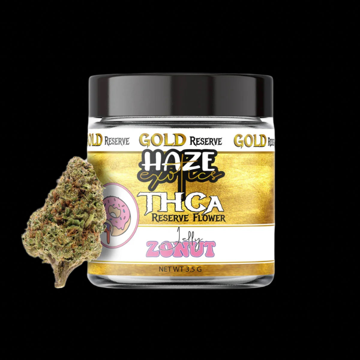 THC-A Flower / Jelly Zonut / 3.5g / Haze Exotics Gold Reserve
