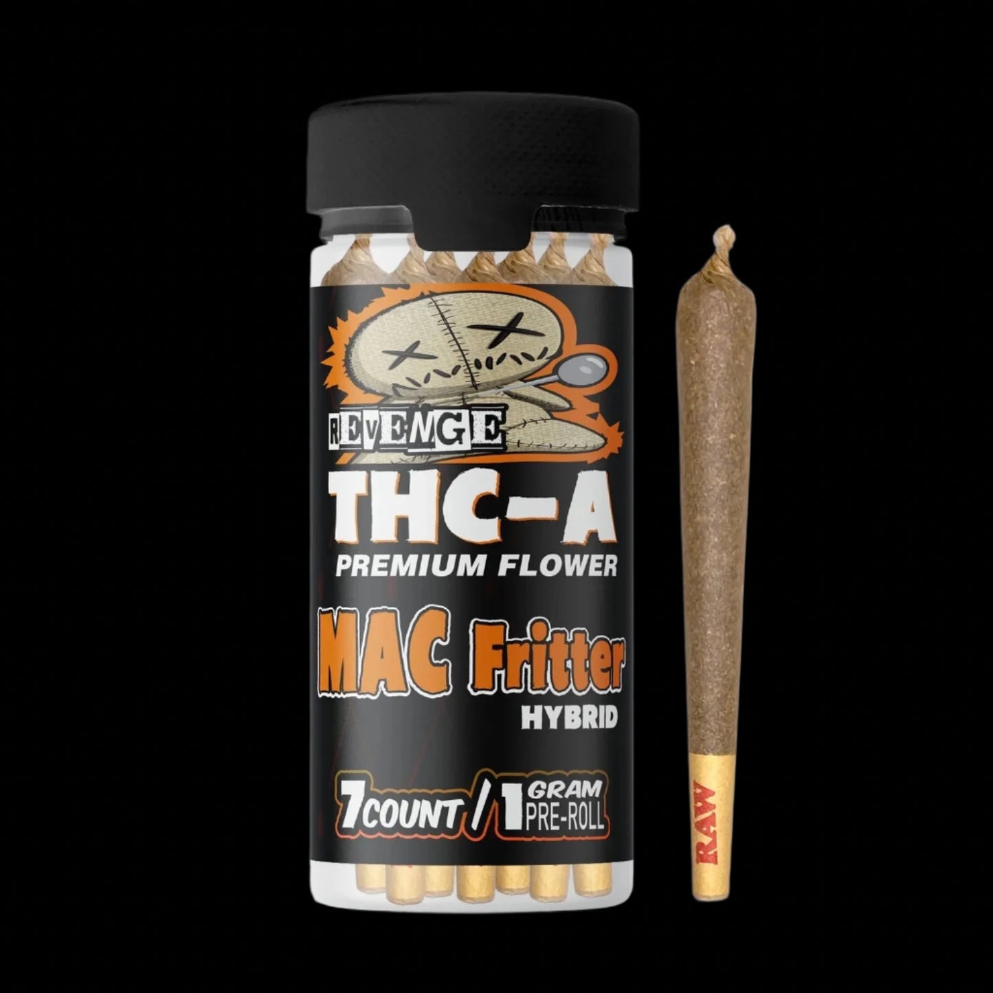 THC-A Flower / 7ct / 1g Preroll / Mac Fritter / Hybrid / Revenge